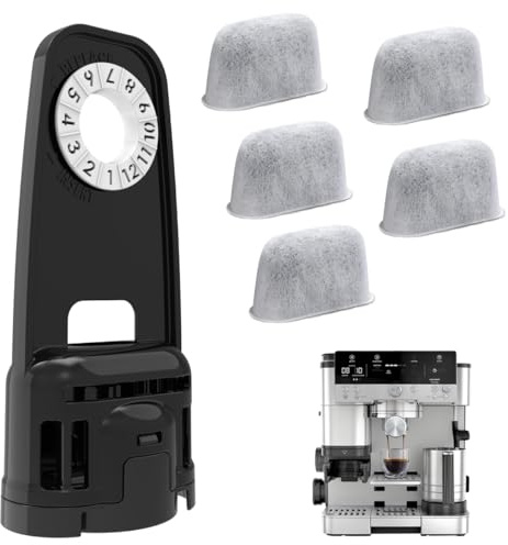 1x Filter Holder & 5X Filters Set Compatible with Ninja Espresso Machine | Filter Holder & Water Filter Set Effective Water Filtration Boost Coffee Flavor Easy to Installation for Ninja Luxe Cafe