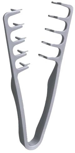 Locken Kamm, Breiter Zahnkamm, Texture Comb, Volumenwerkzeug für Wurzeln, Leicht Nahtabdeckung Pony-Kämme, Sorgt für Volumen im Haar an den Wurzeln (Grau)