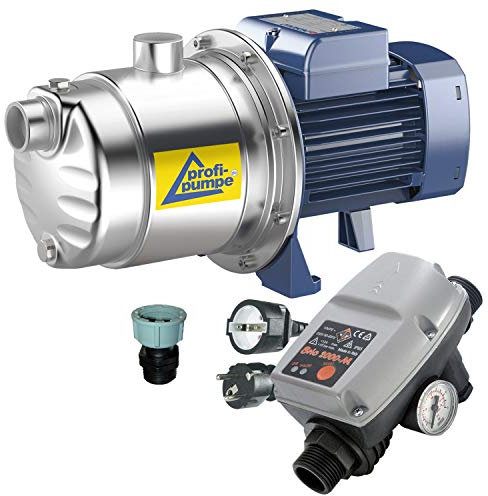 Hauswasserwerk Kreiselpumpe Regenwasserpumpe Hauswasserautomat Inno-Tec - mit Druckschalter vk Selbstansaugende 4-stufige leise Pumpe f. Klares Regenwasser Regenzisterne Erdtank Wassertank Regentonne