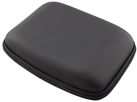 caseroxx GPS-Tasche für Tomtom Go Camper – Hardcase mit Gummizug & Netzfach – stoßfeste Schutzhülle für Navigationsgeräte, ideal für Reise, Wandern & Alltag