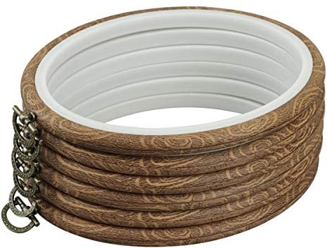 Mini-Bambus-Kreis, Stickrahmen, Kreuzstich-Ring, für Bastelarbeiten, handliches Nähen, 6 Stück, 15 x 19 cm, 6 Stück