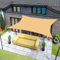 Sunnylaxx 4x4m Sabbia Tenda a Vela Quadrata Vela Ombreggiante, 185G HDPE Vele Parasole Protezione UV 95%,per Esterno, Giardino e Terrazza, Piscina
