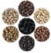 Kullke 1000Pcs 4.0mm Silicone Micro Rings Silicone Lined Micro Nano Beads Silicone Micro Beads for 0.5g/Strand I Tip Hair Extensions (4.0mm, 3 Dark Brown)