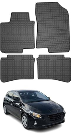 OMAC Gummi Fußmatten kompatibel mit Hyundai i20 2014-2020 Automatten Gummi Schwarz 4tlg