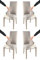 Tommychairs - 4er Set gepolsterte Stühle JAZZ mit herausnehmbarem Bezug Struktur aus lackiertem Buchenholz Farbe Cappuccino, gepolstert und mit herausnehmbarem Bezug aus Stoff Farbe Widleder bezogen