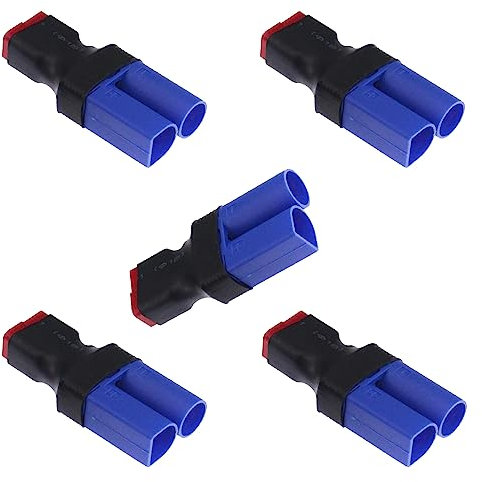 LinsyRC 5 Stück Deans T-Stecker Buchse auf EC5 Männlich Stecker Kein Draht Adapter für RC LiPo Akku FPV DIY Modelle 5 Stück
