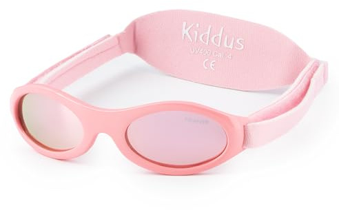 Kiddus Polariserade Solglasögon för Nyfödda Pojkar Och Flickor. Från 0 Månader Till 2 År. 100% Skydd Med UV400 Solfilter. Näsbrygga i Silikon. Justerbar Mjuk Rem. BPA-Fri