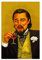 Laughing Leo Meme Leinwand-Poster, Wandkunst, Dekoration, Bild, Gemälde für Wohnzimmer, Schlafzimmer, Dekoration, Rahmen-Stil, 40 x 60 cm