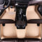 BPOOBP Auto Fußmatten Leder Bodenmatte für Q7 (4seat 2005-2015 Allwetter Fussmatten Set Zubehör Fußmatte Beige