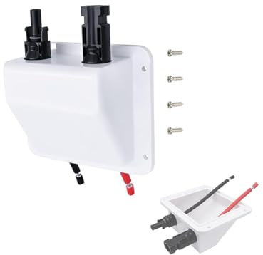 Dachdurchführung Solar Kabeldurchführung, Anschlussdose mit 6mm² 10cm Dual Kabel, IP68 Wasserdicht Doppel Kabeldurchführung für Solarpanel Wohnmobil/Camper/Boot