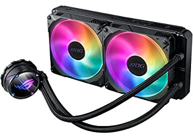 ASUS ROG Strix LC II 280 ARGB - Sistema de refrigeración líquida AiO para CPU con Aura Sync y Dos Ventiladores radiadores RGB direccionables ROG de 140 mm