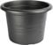 Garronda Pot de Fleurs Plastique Pot Rond pour Fleurs et Plantes GD-0022 (Graphite, ⌀ 15cm H 10,5cm)
