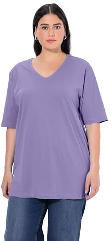 Ulla Popken Damen Shirt Blauer Flieder 62+