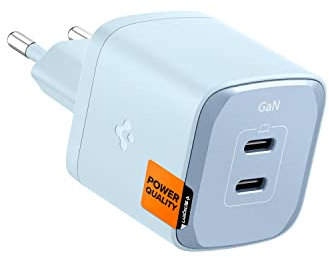 Spigen GAN 452 Total 45W 2 Puertos GAN III Tech Dual USB C Cargador - Sierra Azul