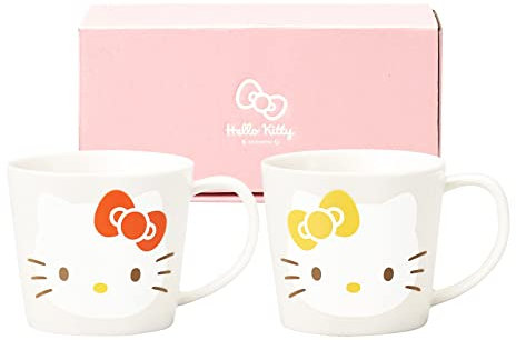 Kaneshotouki Sanrio 511750 Lot de 2 tasses Motif Hello Kitty & Mimy Taille M 280 ml
