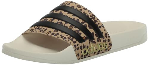 adidas Adilette - Sandalias de ducha unisex para adultos, Blanco roto/negro/beige mágico, 19 Women/18 Men