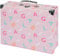 Baagl Kinderkoffer für Spielzeug und Schulbedarf, Pappkoffer, Spielzeugkoffer, Spielkoffer, Faltbarer Kinder Koffer, Faltkoffer, Klappkoffer mit Metalgriff (Logo Pink)