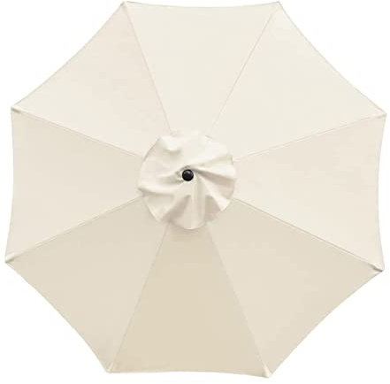 WWYL Sonnenschirm Bespannung, Sonnenschirm Ersatzbezug Bespannung Baldachin Überdachung, 2.7M/3M 6/8 Rippen Patioschirm, Gartenschirm Terrassenschirm Tischschirm Marktschirm (3M / 8 Rippen,Weiss)