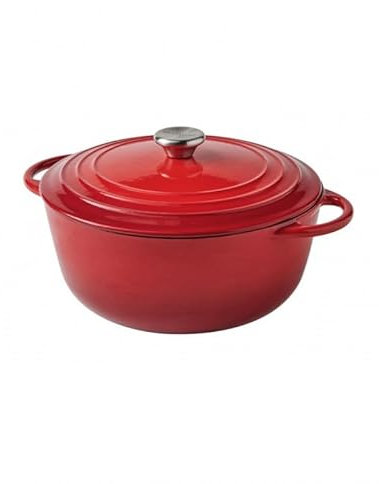 CASSERUOLA COCOTTE ROSSA GHISA 4 LT BRANDANI