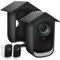 2 Stück Wetterfeste Silikonhülle für Eufy Security eufyCam S300 3C: Sporgo Schwarz Silikon-schutzhülle Überwachungskamera, Silikonhülle für Eufy Cam 3C Security Kamera Wasserdicht und UV-Schutz