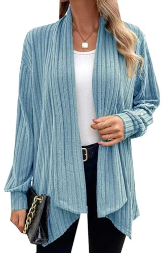 LAZIRO Damen Herbst Und Winter Schal Kragen Langarm Langarm Pendler Elegant Einfarbig Lose DüNne Jacke