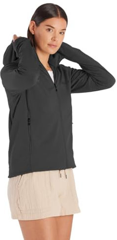 Marmot Donna Women's Leconte Fleece Hoody, Calda giacca in pile, giacca con zip integrale, scaldacorpo traspirante e resistente al vento, impacchettabile, ideale per escursioni e sci., Black, L