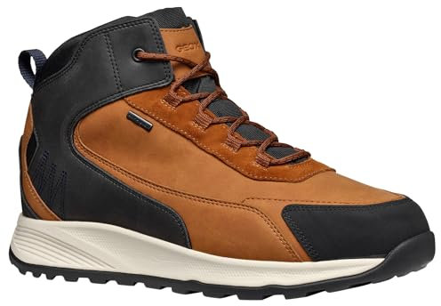 Geox Herren U TERRESTRE B ABX B Sneaker, Cognac/Black, 43 EU