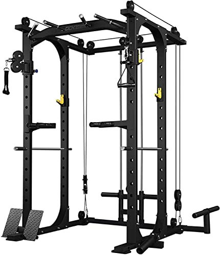 GaRcan Klassischer Power Rack-Käfig aus Stahl mit verstellbarem Multifunktions-Fitnessgerät