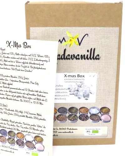 Weihnachts Box - Geschenkbox mit 4 Gewürzmischungen + mit Info/Rezept Flyer