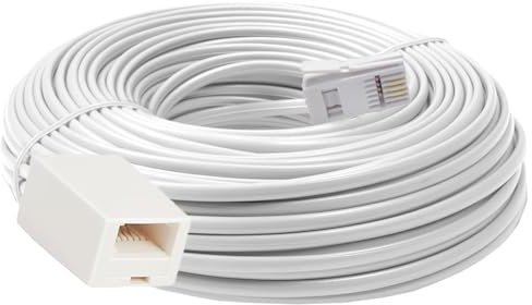 XINTONG Telephone Extension Cable 30M,Phone Extension Cord,Phone Line for UK Landline Phone, Wired Phone