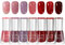 DMQ Red Nail Polish Set, 7Pcs Glitter Nail Varnish Kit, Quick Dry & Long Lasting Pink Red Purple Glitter Nail Gel - Non-Toxic Water Based Holographic Nail Polish Gel for DIY Nail Art - No Need Cure