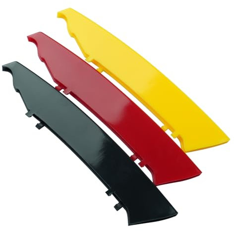 HIBEYO Parrilla frontal de ABS para BMW Serie 3 E90 2004-2008, 12 parrillas inserta parrilla frontal riñones rejilla cubierta tira tira tira parrilla MotorSport Grillzierleisten