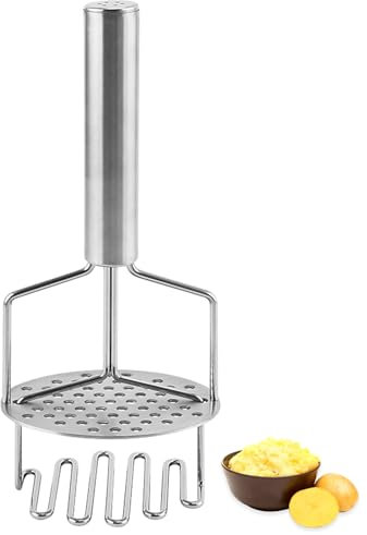 LdawyDE Schiacciapatate, 24,5 cm Schiacciapatate a doppio strato in acciaio inossidabile - Perfetto per Schiaccia Patate, Frutta, Verdura, Alimenti per Bambini - Lavabile in lavastoviglie