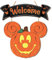 FHBHJNATC Halloween Deko, Halloween Hölzerne Dekoration Haustür Dekoration, Halloween Türschild aus Holz Maus, Geeignet für Fenster, Wände, Holztüren, Dekorationen, Halloween-Partys