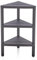 DIVCHI 3 Tier Corner Shelf Triangle Space-Saving Freestanding Shelving Unit | Storage Shelves | Display Rack | Bookcase | Kitchen Stand | Living Room Organiser | Bedroom Bookshelf (Black)