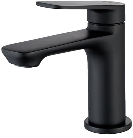 BELZ Wasserhahn Bad, Waschbecken Armaturen, Armatur Badezimmer, Mischbatterie Waschbecken, Wassersparend, Messing Chrom