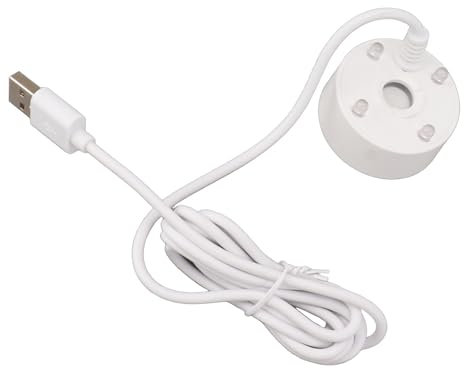 Ultra Sound Technology Mist Maker Fogger, USB betrieben, Bunte LED Lichter, Halloween Ambiente für Brunnen, Aquarien (WHITE)