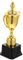 Hohopeti 2St Kindertrophäe großer Turnierpokal Pokal mit Deckeltrophäe des Sportturniers große Trophäenpokal-Herausforderung Pokale filigrane Plastiktrophäe Spielzubehör Golden