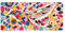 XXL Gaming Mauspad Farbe 27.6x11.8in, verlängertes Mousepad, mit Motiv Schreibtischunterlage Abstrakt, Erweiterter Schreibtisch Schutz, Verbessert Präzision und Geschwindigkeit Gaming Mauspads N1-168
