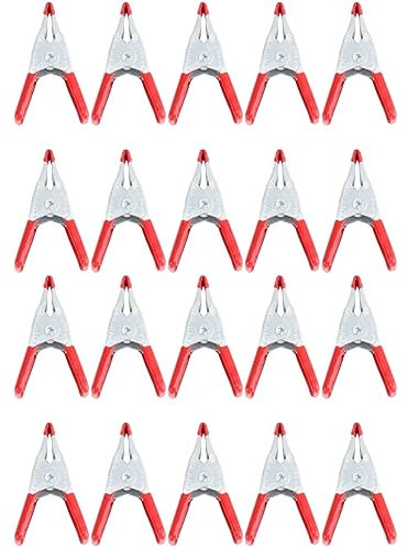 ARTIBETTER 20 STK Starke Krokodilklemmen Fotografie Federklemmen Griffe Federklemmen Beschichtete Federklemmen Klemmen Mit Offener Backe Robuster Zeltclip Zeltklemme Clips Tarp-Zelt Plane Rot
