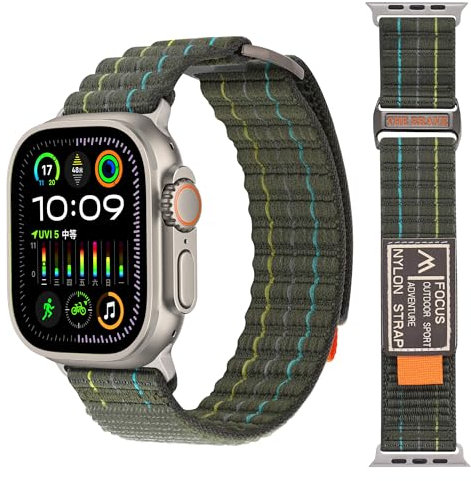 Beardslee Alpine Loop Sport Nylon Strap Compatible with Apple Watch Straps Ultra 2 1 49mm 46mm 45mm 44mm 42mm 41mm 40mm 38mm Women Men,Strap for iWatch Ultra 2 1 Series SE 10/9/8/7/6/5/4/3/2/1