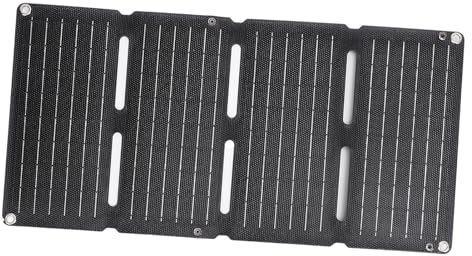 Fockety Panneau Solaire Portable, Panneau Solaire Pliant 12 V 5 V à Rapide 80 W Double Sortie USB Chargeur Solaire Pliable Monocristallin pour Le Camping Pêche en Camping-Car