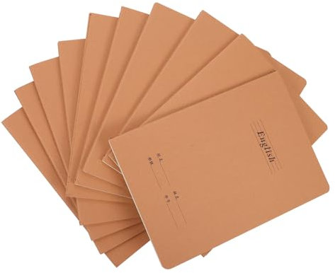 Tofficu Confezione Da 10 Quaderni in Inglese Per La Scuola Per Esercitarsi Nella Scrittura A Mano Per Studenti Con Rilegatura Robusta Piatti Aperti E Bordi Arrotondati