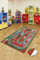 Bosdela Kinderteppich - und Babyteppiche – Vielfältige Designvariationen 100x160 cm Roter Bahnhof – rutschfest, hypoallergen & pflegeleicht idealer Spielteppich für Kinderzimmer & Spielbereiche