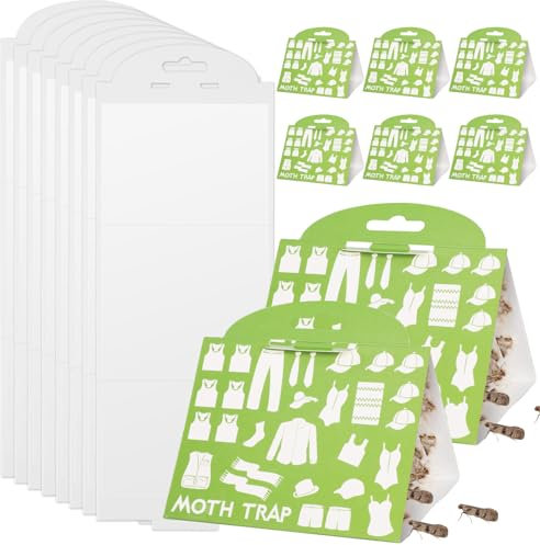 Kleidermottenfalle,GeeRic [8 Stück Vorteilspack] Lebensmittelmotten-Falle,Effektiv Lebensmittel Motten bekämpfen,Alternativer Mottenschutz zu Mottenfalle Lebensmittel, Pheromonfalle mit Hochleistungs