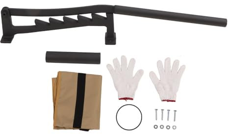 Grcfumo Wall Mounted Kindling Splitter, Portable Manual Fire Wood Kindling Splitter with Firewood Bag Gloves, Heavy Duty Firewood Splitter for Camping Fireplace BBQ