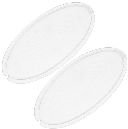 HOMOCONO 1Pair Clear Range Hood Lamp Shades Transparent Replacement Light Cover for Kitchen Range Hood Accessories Easy Installation Versatile Fit for Various Models