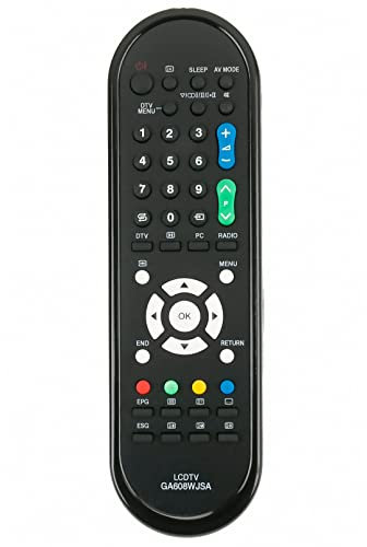 VINABTY GA608WJSA Mando a Distancia de Repuesto Adecuado para Sharp LCD TV LC-24LE210E LC-24LE220E LC-32LB220E LC-19D1E LC-19D1E-BK LC-32LE220E LC-19D1E-WH LC-32FH510E LC-32DH500S