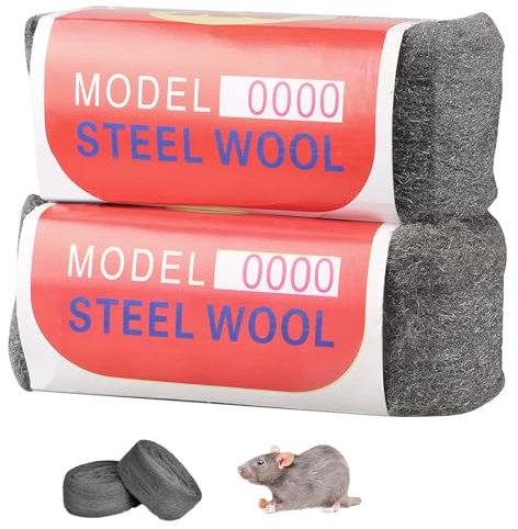 Stahlwolle, 2 Rollen 100g 0000 Stahlwolle, Schneidbar Drahtwolle, Reinigt Drahtwolle, zum Reinigung Kunststoffjalousien, für Gartenmöbel, Räume, Garagen