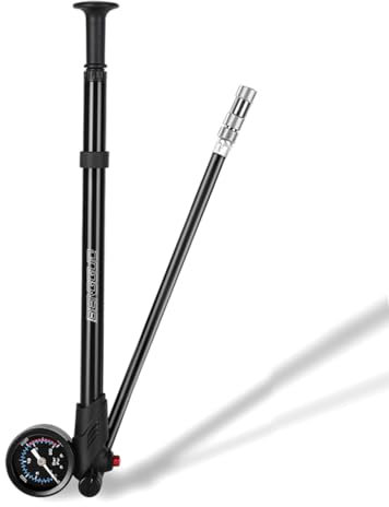 300PSI Air Shock Pump con Manometro Pompa di Aria Pneumatico Adatto Presta & Schrader Pompa ad Alta Pressione Shock per Forcella Anteriore Sospensione Posteriore